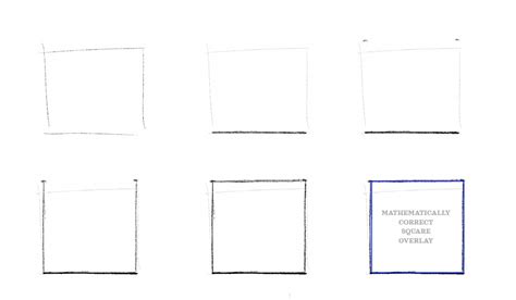 Step by step tutorial: How to draw a perfect square