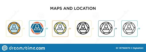 Maps And Location Vector Icon In Different Modern Styles Black Two