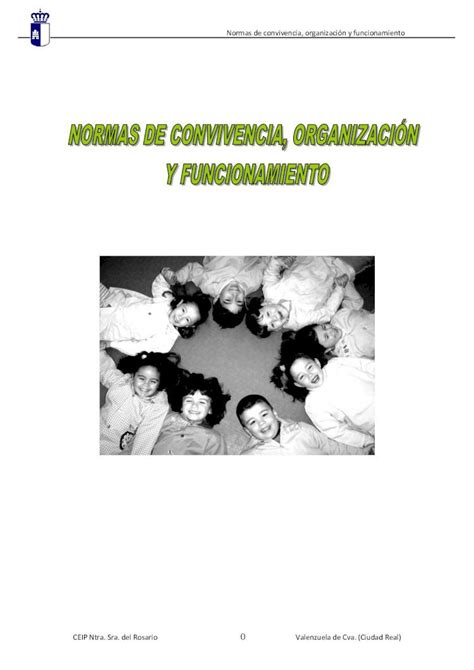 PDF NORMAS DE CONVIVENCIA ORGANIZACIÓN Y ceip rosariovalenzuela