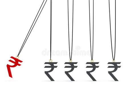 Indian Rupee Concept 3d Render Stock Illustration Illustration Of Financial Pendulum 119156016