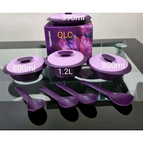 Tupperware Purple Royal Petit Serveware Set Shopee Malaysia