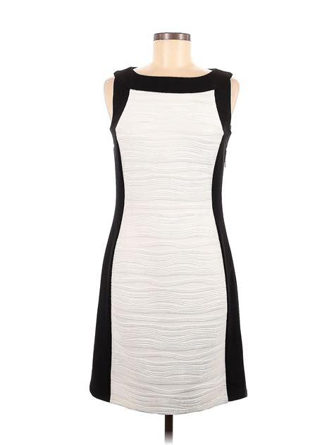 Calvin Klein Graphic Color Block White Cocktail Dress Size 6 76 Off