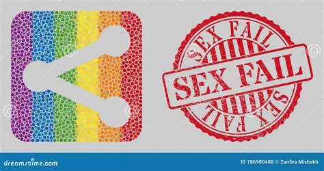 Scratched Sex Fail Stamp Seal And Mosaic Share Subtracted For Lgbt