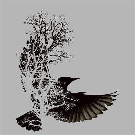 Crow Tree Tattoo