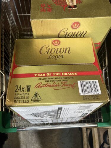 Crown Lager Beer Case 24 X 375ml Bottles 9320000000277 Ebay