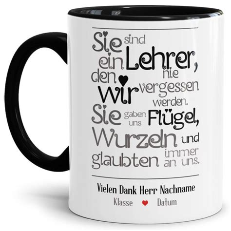 Tasse für Lehrer mit Name zum Danke sagen TASSENDRUCK 10 95