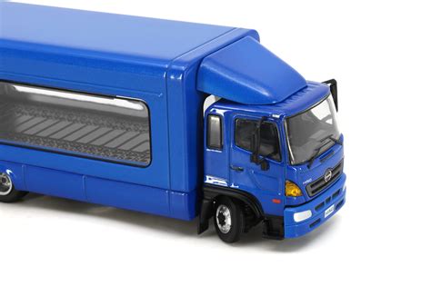 Tiny City Die Cast Model Car Hino500 Covered Vehicle Transporter Blue Tiny 微影