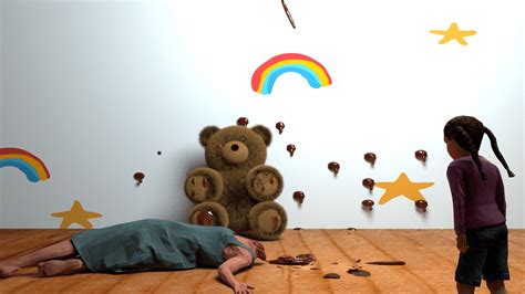 Killer Bear 3d Render Digital Art By Tedlogan88