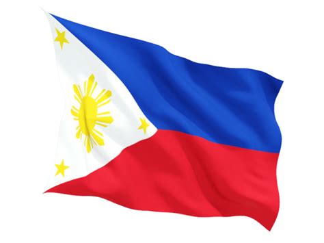 Fluttering flag. Illustration of flag of Philippines