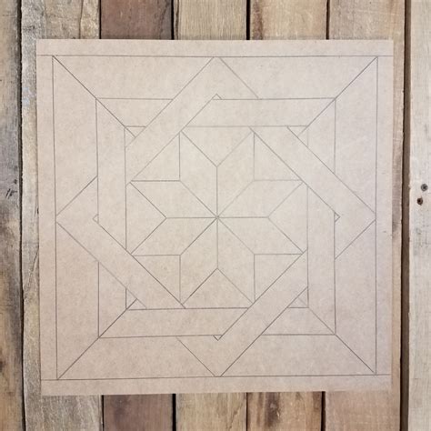 Buy Geometric Compass Star Square, Wood Shape, Unfinished Craft
