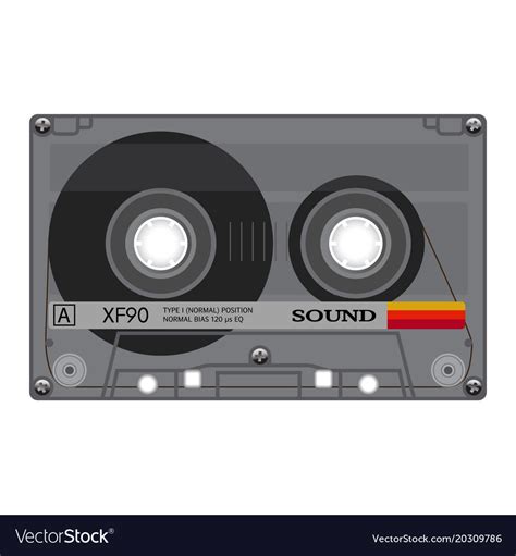 Vintage Audio Cassette Tape Design Royalty Free Vector Image