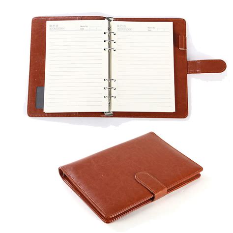 A5 PU Notebook Cover Travel Diary Writing Journal Leather Ring Binder