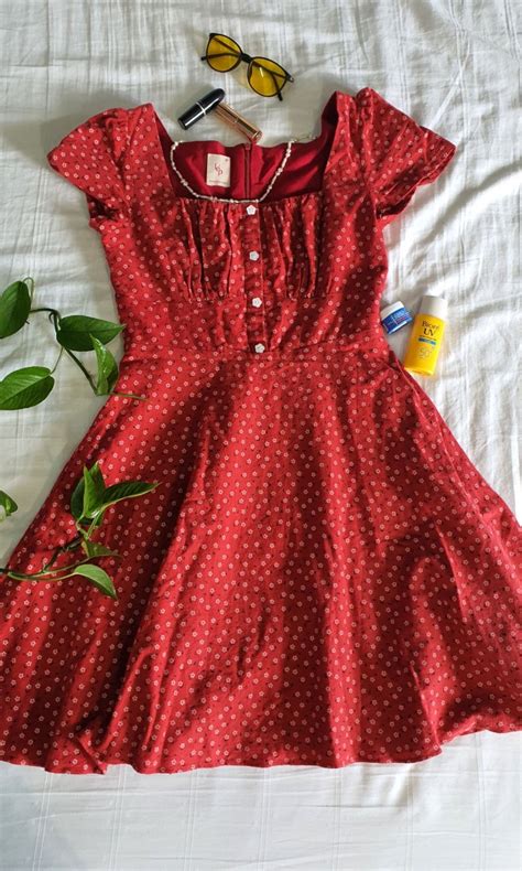 Vintage red dress, Women's Fashion, Dresses & Sets, Dresses on Carousell