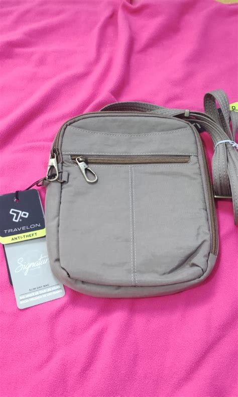 Travelon Anti Theft Sling Bag Grey Women S Fashion Bags And Wallets Cross Body Bags On Carousell