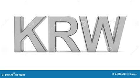 Krw South Korean Won Currency Code Stock Illustration Illustration Of