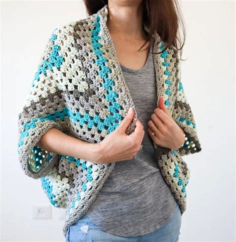 Continuous Granny Square Shrug Crochet Pattern Etsy