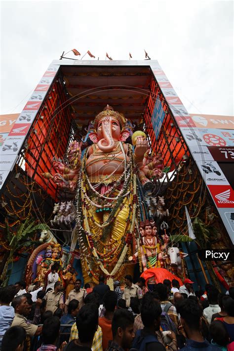 Image Of Sri Dwadashaditya Maha Ganapathi Idol In Khairatabad For