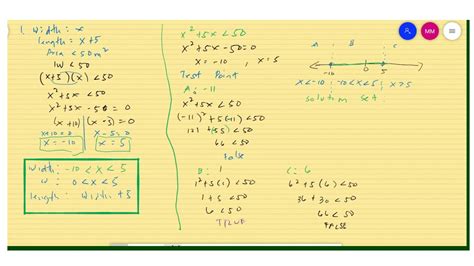 Solving Problems Involving Quadratic Inequalities Youtube