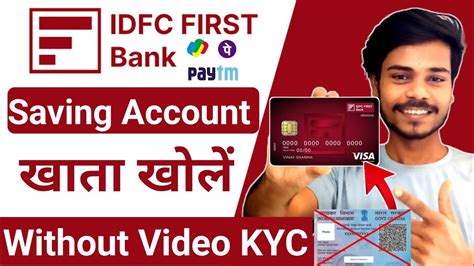 Without Video Kyc Idfc Bank Zero Balance Account Opening Online