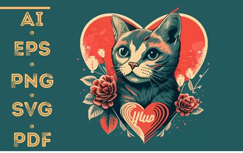 Cat Valentines Day Graphic By Nesmly · Creative Fabrica