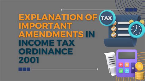 Explanation Of Important Amendments In Income Tax Ordinance