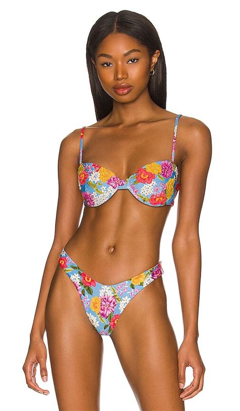 Buy Agua Bendita X Irene Bikini Top In Blue Blue Eden At 19 Off