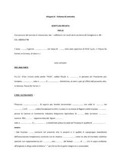 Allegato 6 Schema Di Contratto SCRITTURA PRIVATA PER LA Allegato 6