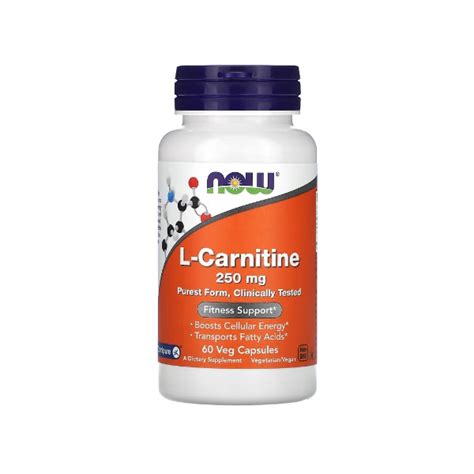 L Carnitine 250Mg X 60 Cápsulas Now Farmadon La Farmacia de la Esquina