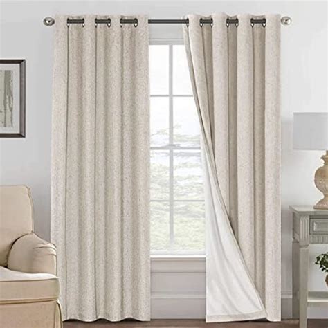 H VERSAILTEX Blackout Curtains Linen Curtains 108 Inches Long 100