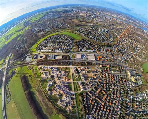 Duisburg Aus Der Vogelperspektive Fish Eye Perspektive Baustellen Zum