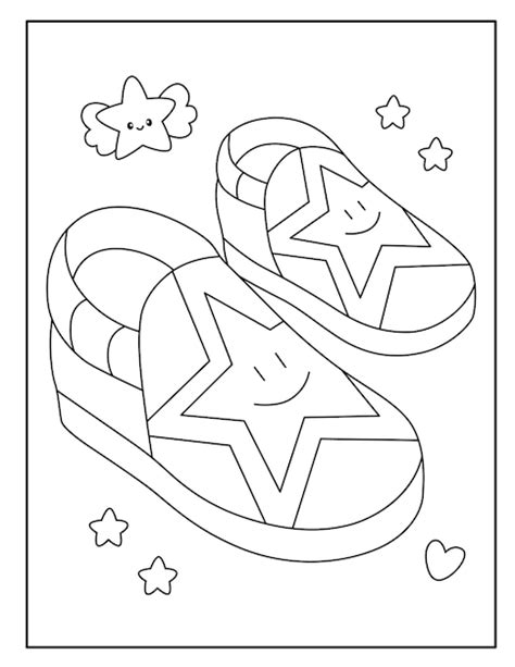 Premium Vector | Kids Shoes Coloring Pages