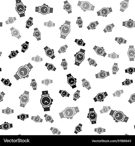 black wrist  icon isolated seamless pattern vector image