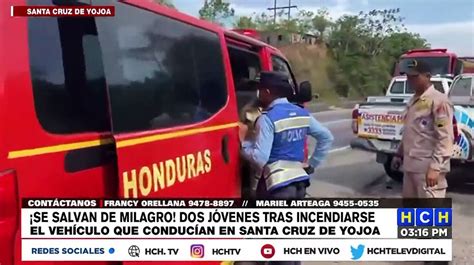 Ocupantes De Camioneta Se Salvan De Morir Calcinados En Santa Cruz De