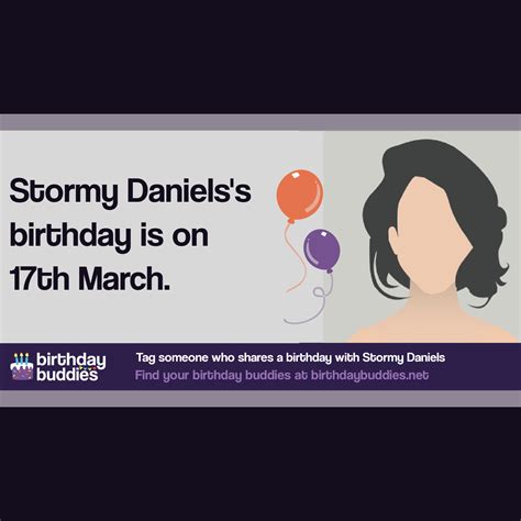 Stormy Daniels's birthday is 17th March 1979