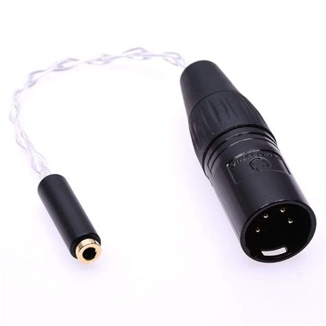 Hi End Silver Plated Pin Xlr Male Balanced To Mm Trrs Female