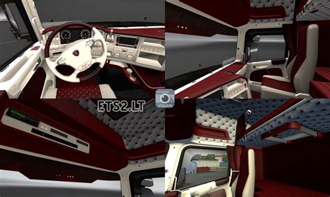 Scania T Red And White Interior Ets2 Mods