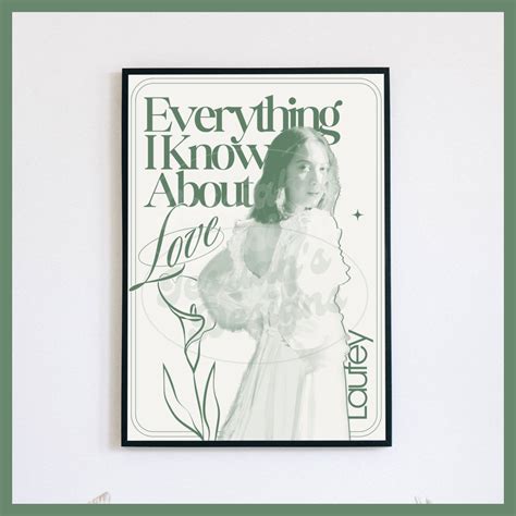 Green Laufey Poster Everything I Know About Love Art Print For Bedroom