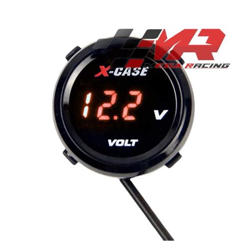 Jual Voltmeter Digital Model Bulat Slim Waterproof 12v Universal Semua