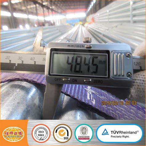 BS EN 74 Hot Dipped Galvanized Steel Pipe 48 3MM Scaffolding Tube