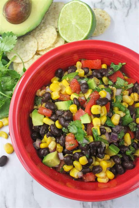 Easy Black Bean Corn And Avocado Salsa Recipe Whiskful Cooking