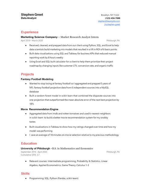 Download Free Entry Level Data Analyst Resume Docx Word Template On