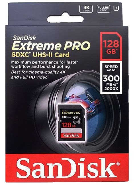 Cartão de Memória SDXC Sandisk 128GB Extreme Pro 300MB s MemoryTec há