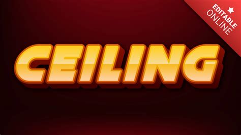 Ceiling Text Effect Generator Textstudio