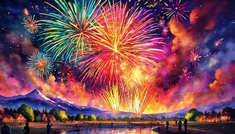 Premium Photo Explosive Celebration Ignites Vibrant Firework Display