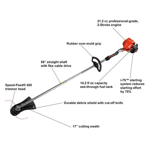 ECHO 21 2 Cc Gas 2 Stroke Straight Shaft String Trimmer SRM 225I The