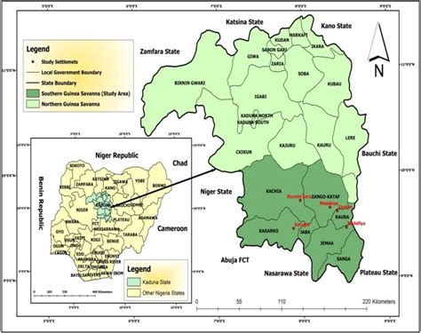 Location Of The Study Area Source Ministry Of Land Survey Kaduna