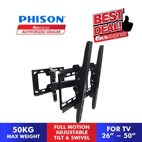 Phison Pm 50fm Full Motionadjustabletilt And Swivel Tv Wall Bracket 26