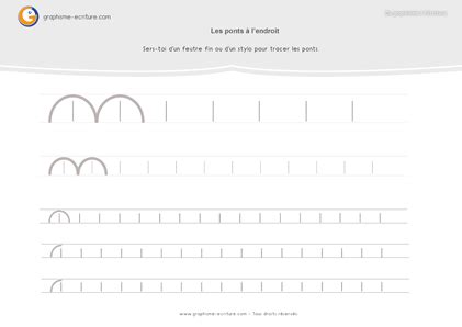 Graphisme Maternelle Ponts à lendroit et ponts à lenvers