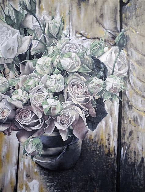 Rustic Roses Painting By Jessica Lee Nelson Fine Art America