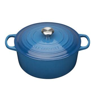 Le Creuset Cocotte Signature Ronde En Fonte Émaillée 26cm Bleu